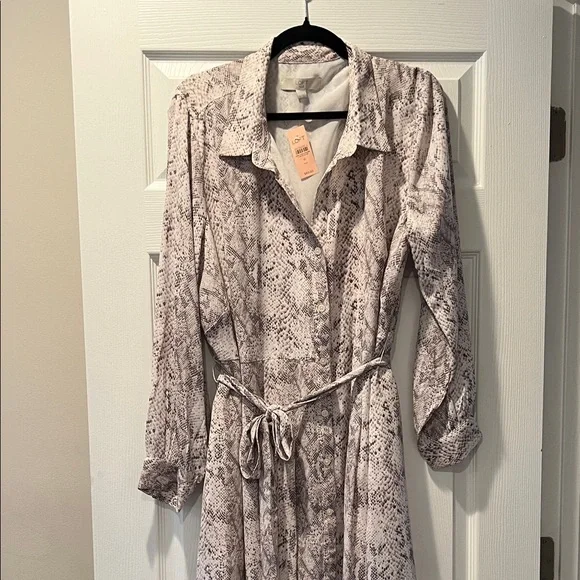 LOFT | Dresses | Nwt Loft Snake Print Midi Dress | Poshmark